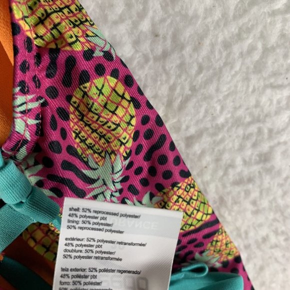 Speedo Swimsuit Womens 30 Pineapple Stretch Tie Back Endurance One Piece 8080 - Picture 4 of 6